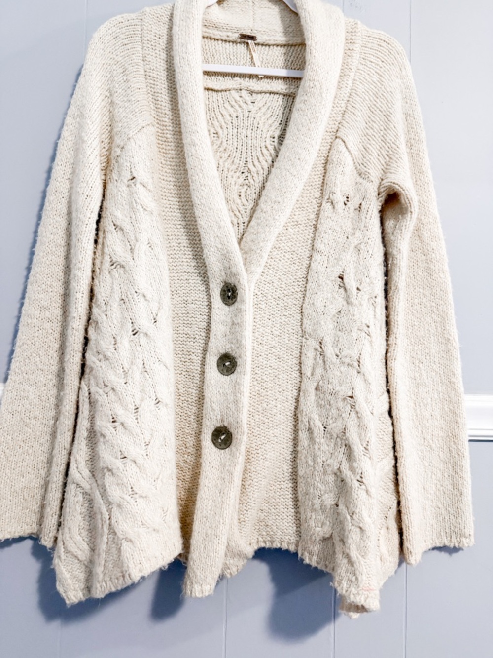 SOLD Free People Far Away Cable Knit Cardigan - Picture 6 of 9